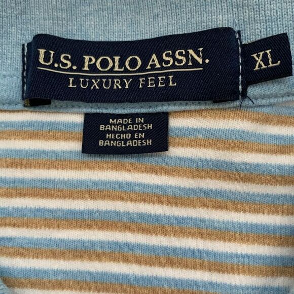 US Polo Assn. Luxuri Feel Men's Striped Short Sleeve Shirt Size XL - Picture 5 of 7